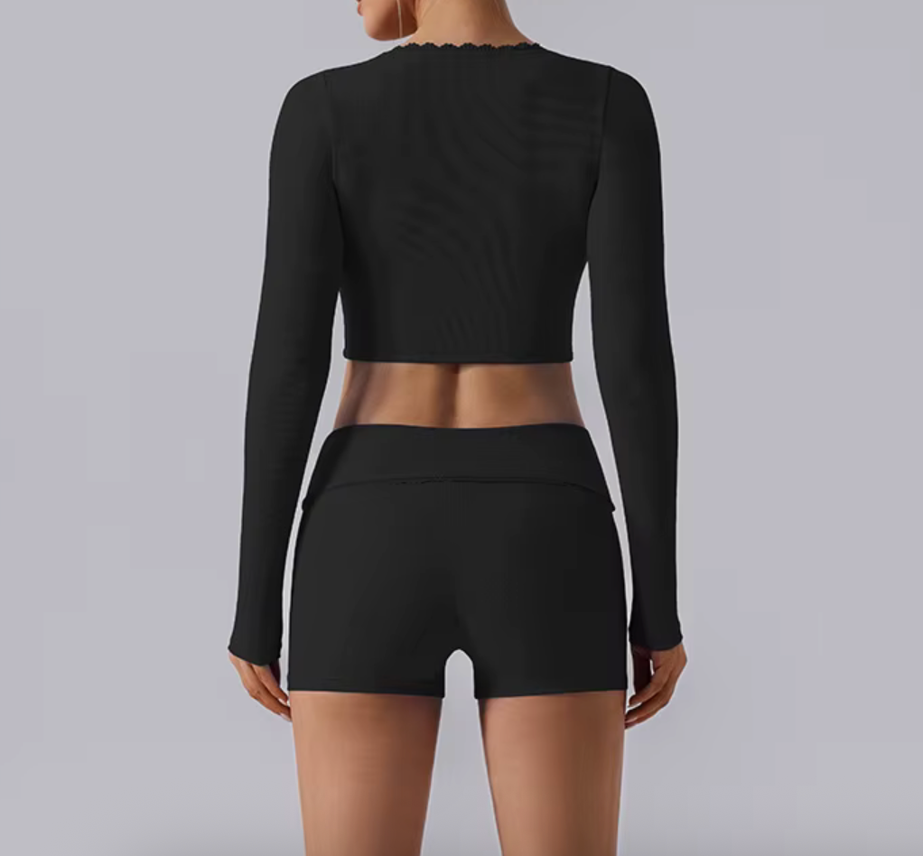 Lacey Cropped Long Sleeve