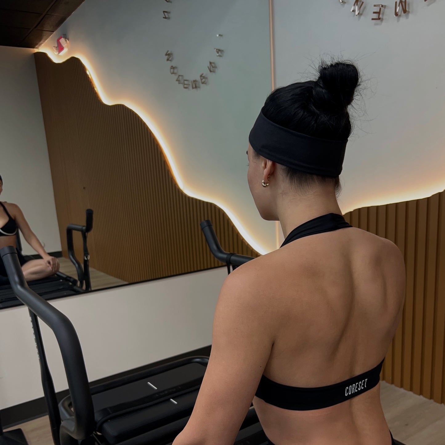 Contrast Trim Halter Bra