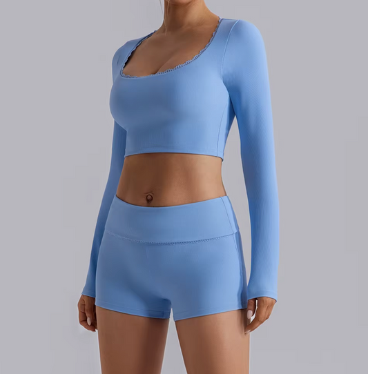 Lacey Cropped Long Sleeve